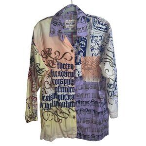 Absolutely No Jeans Vintage Womens Shirt Size Large Multicolor Long Sleeve